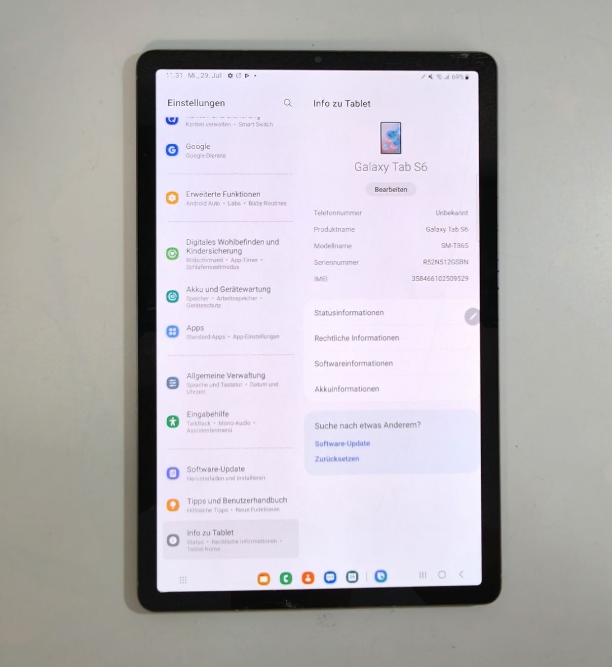 Samsung Tablet PC: Samsung Galaxy Tab S6 LTE 128GB – Gebraucht aus Ehrendingen von Rocky985 2