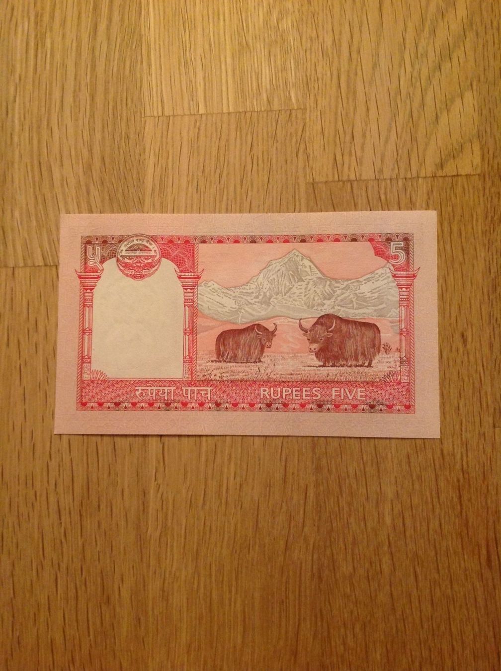 Banconote: Billet de cinq rupie  de Népal UNC – Nuovo (secondo la descrizione) da Villars-sur-Glâne venduto da Graca03 2