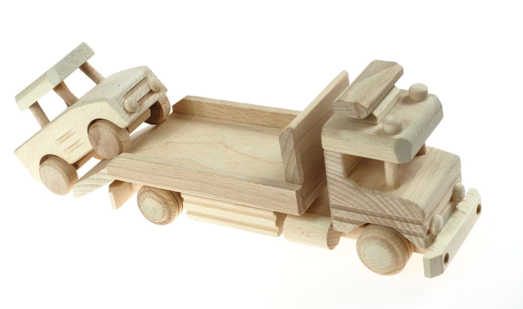 Giocattoli: Autotransporter aus Holz mit Holz-Auto – Nuovo e nell'imballaggio originale da Buchs Zh venduto da bar_7kk7 1