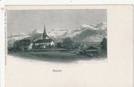 Aeschi-Künstlerkarte signiert H.A.Tanner-Karte ungelaufen