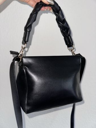 H&M Schwarze Mini-Tasche mit aus weiches K