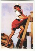 Postkarte "Pin-up".