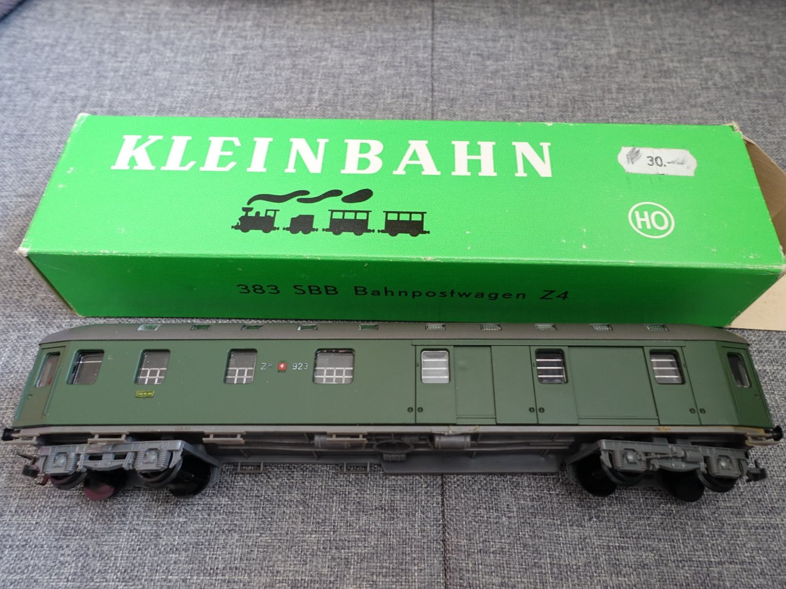 Kleinbahn Modellini di ferrovie: KLEINBAHN No. 383 Schweizer Bahnpostwagen Z4 – Usato da Wallbach venduto da Sarrows 1