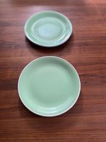 ROESSLER FRUEHSTUECKSTTELLER SET 2X VINTAGE IN GRUEN
