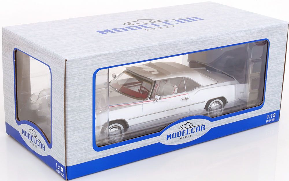 Cadillac Modellini d'auto: CADILLAC ELDORADO WEISS/ROT 1:18 MCG – Nuovo e nell'imballaggio originale da Suhr venduto da Moebelsiralfred 4