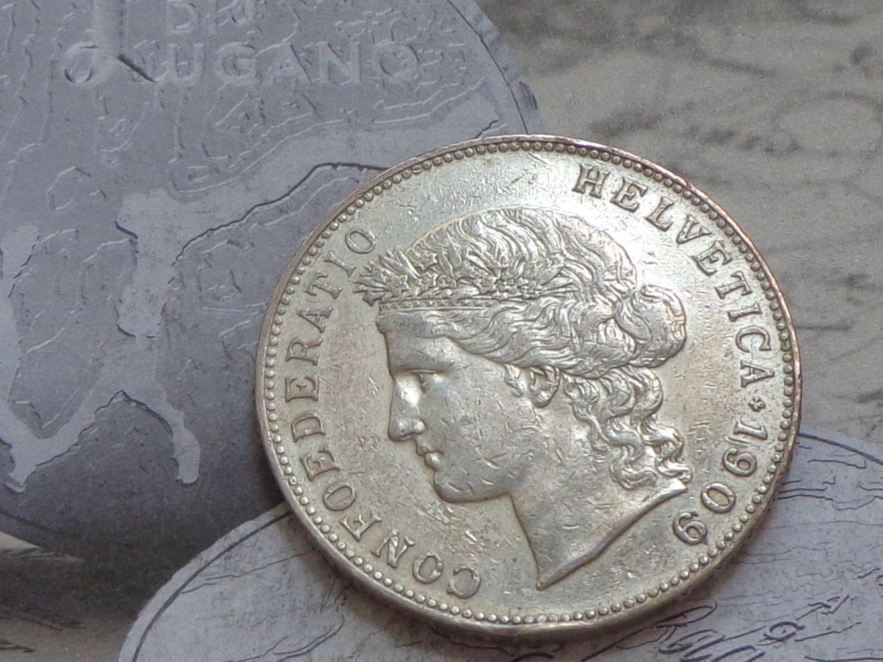 Tutti le monete: 5 Fr. 1909 B - Belle pièce Rare – Usato da Pully venduto da UCA01