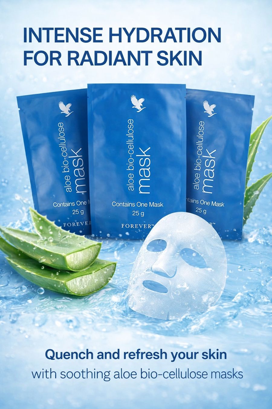 Prodotti per la cura medica: Forever Aloe Bio-Cellulose Maske – Nuovo e nell'imballaggio originale da Baar venduto da AloeLove
