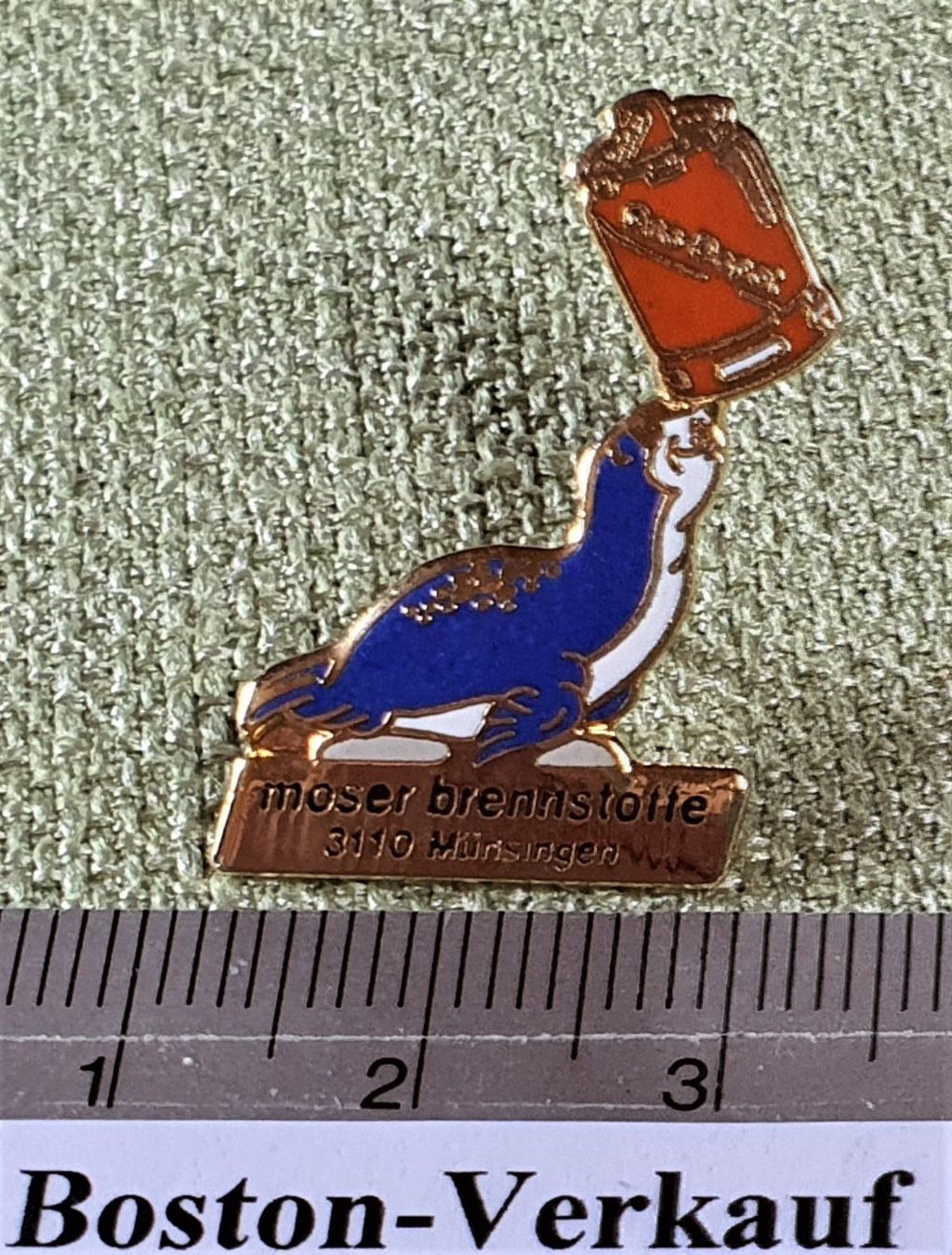 Plaketten & Abzeichen: E538 - Pin Moser Brennstoffe Münsingen – Gebraucht aus Reinach BL von Boston-Verkauf 1
