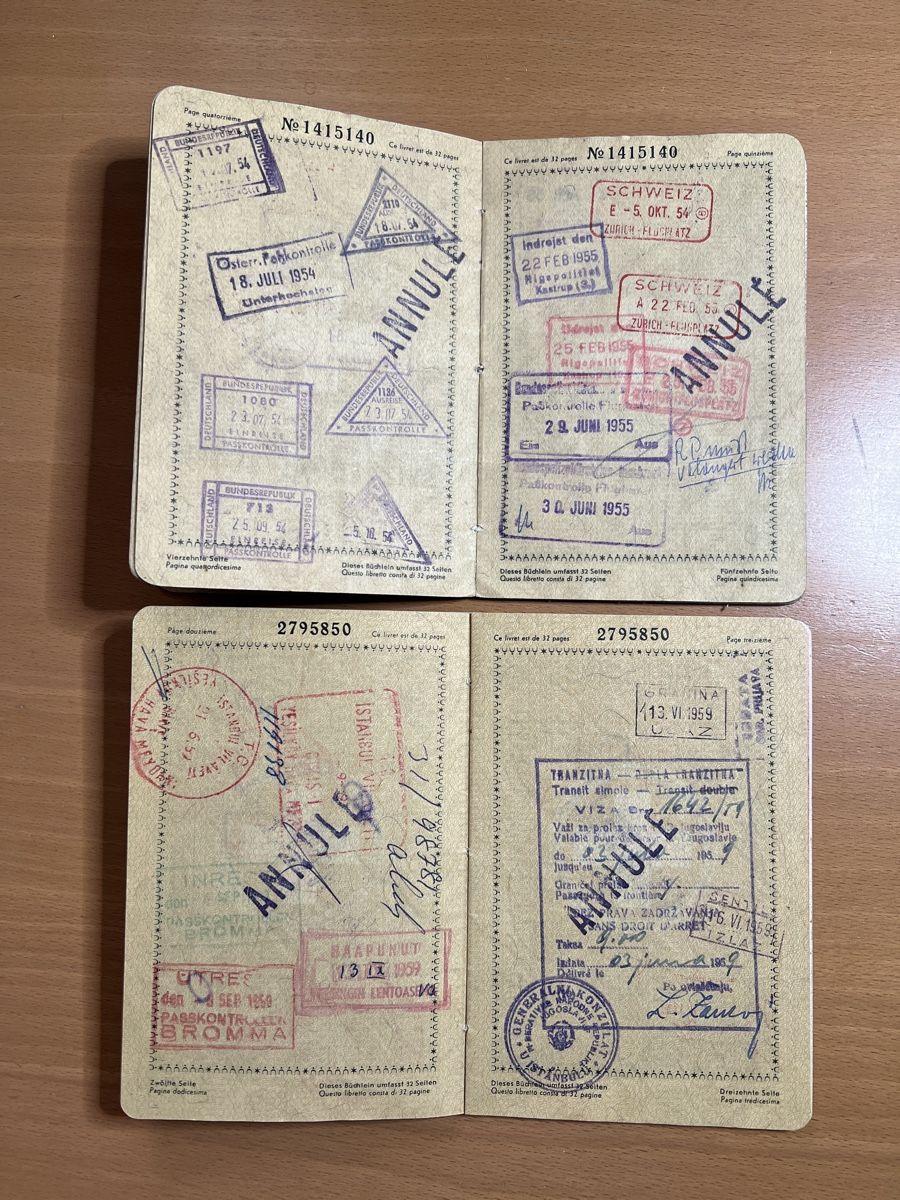Documenti: 2 alte Schweizer Pässe mit Stempeln – Usato da Riehen venduto da  4