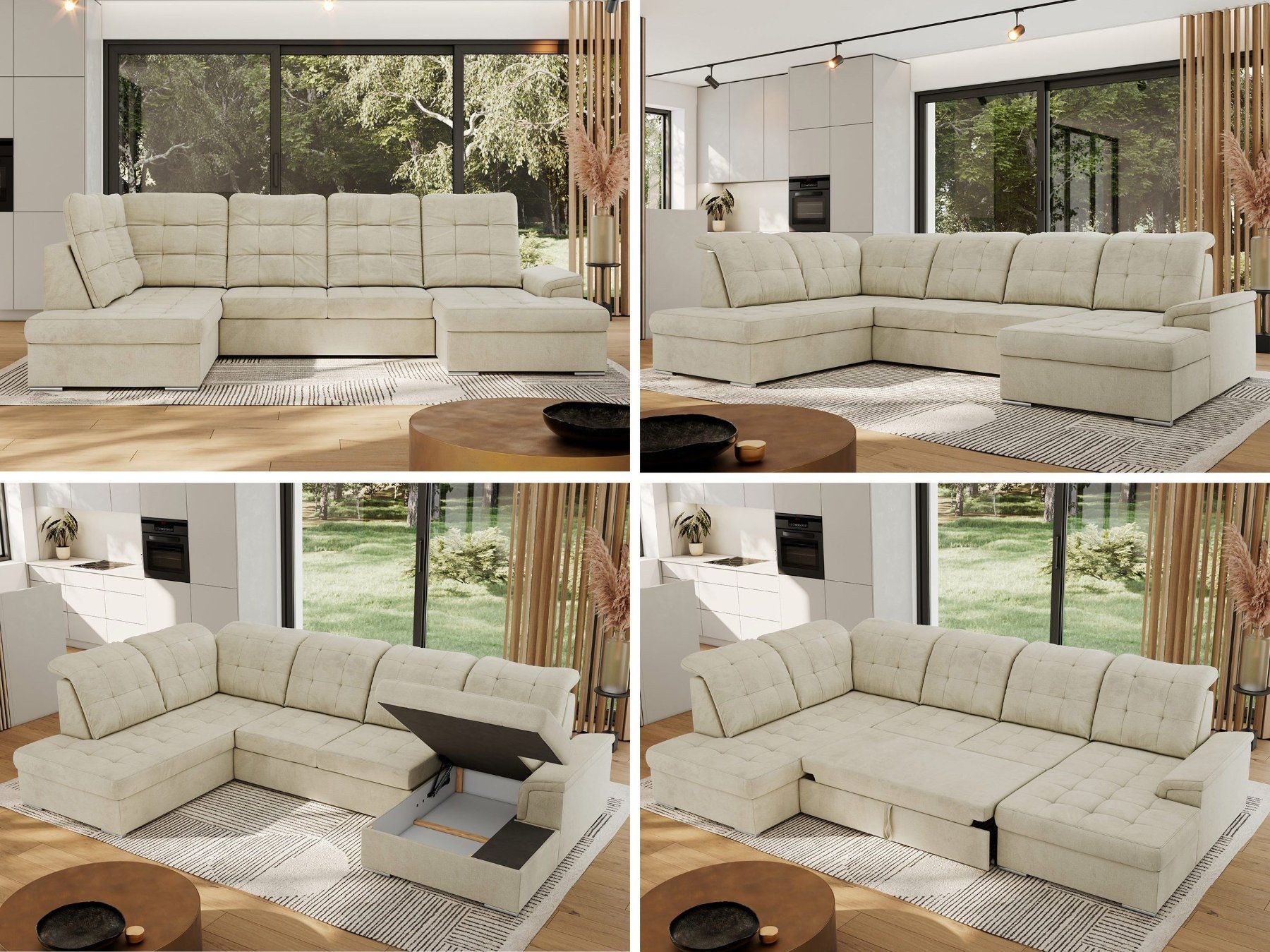 Sofas: XL WOHNLANDSCHAFT SAMTKORD CREME! 1299.- – Neu und originalverpackt aus Recherswil von Moebel_Outlet 2