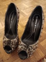 Damen High Heels Gr.38 Plateau Leo Print