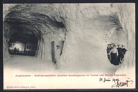 Ansichtskarten: Jungfraubahn, Station Eigerwand, Verbind – Gebraucht aus Berlin von bartko-reher