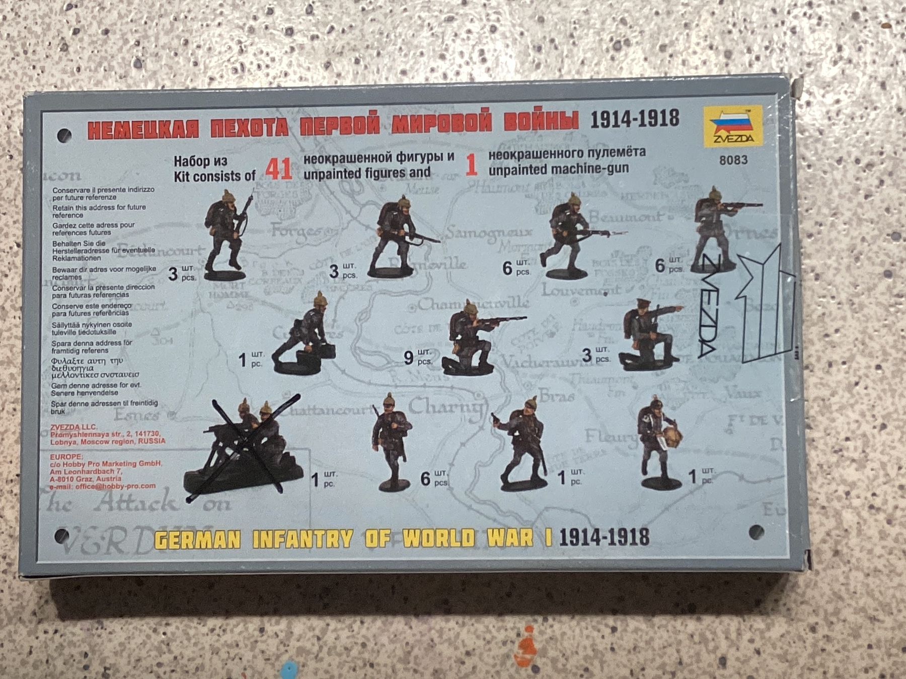 Zvezda Kit di modellismo & Modellini statici: German Infantry WWI 8083 – Usato da Bülach venduto da BTDB 1