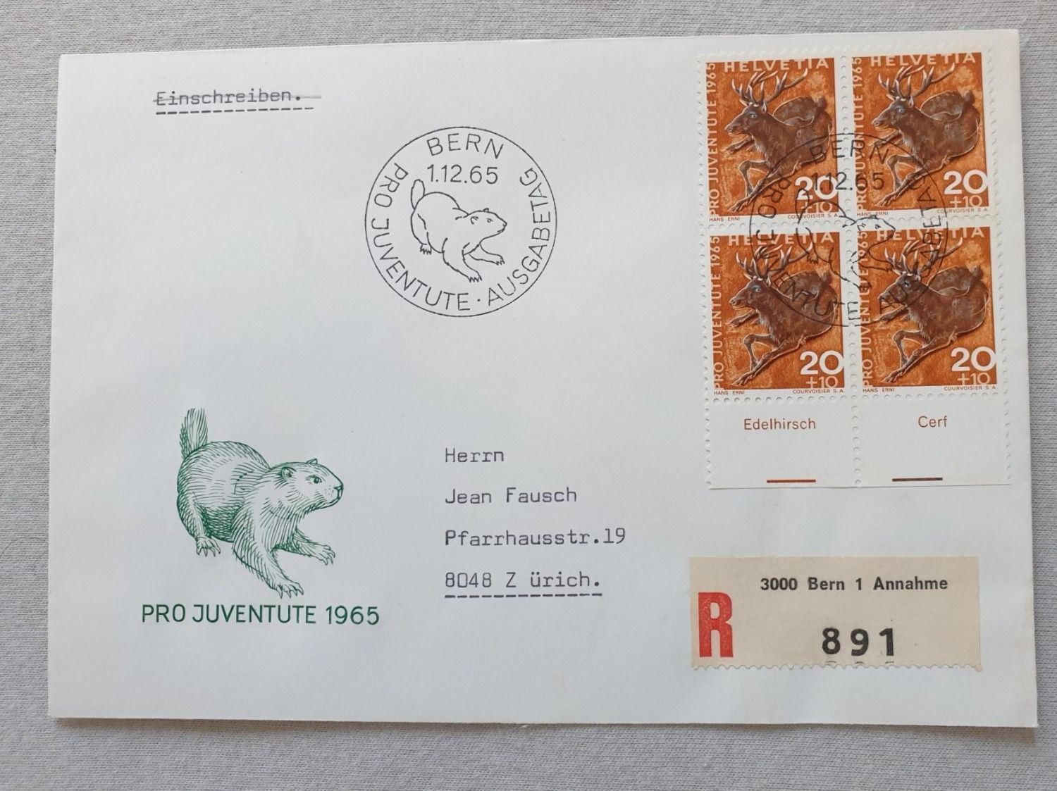 Tutti i francobolli: (187) Pro Juventute 1965 mit ET Stempel – Usato da Schwarzhäusern venduto da Inot3 1
