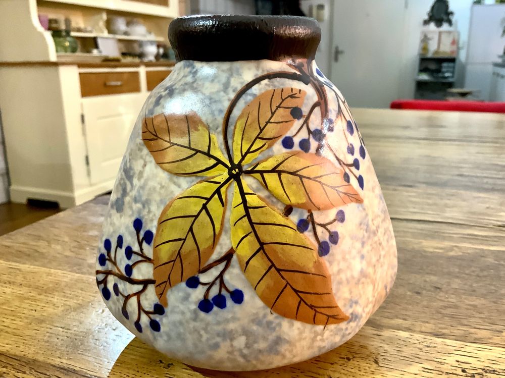 LOUIS AUGUSTO DAGE ART DECO VASE UM 1930 FRANKREICH, SIGNIER (Gebraucht ...