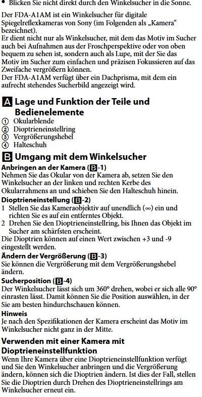 Sony Kamera: Winkelsucher für Digitalkameras – Gebraucht aus Buttisholz von rappirosen 7