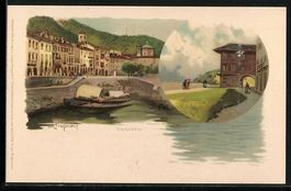 Litho Canobbio, Strassenpartie am Wasser