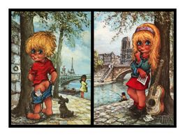 GAMINS - 1972 "Michel Thomas" (Lot de 2x C.P.)