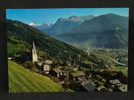 Ausserberg a. d. Lötschberg-Südrampe, Blick ins Rhonetal...