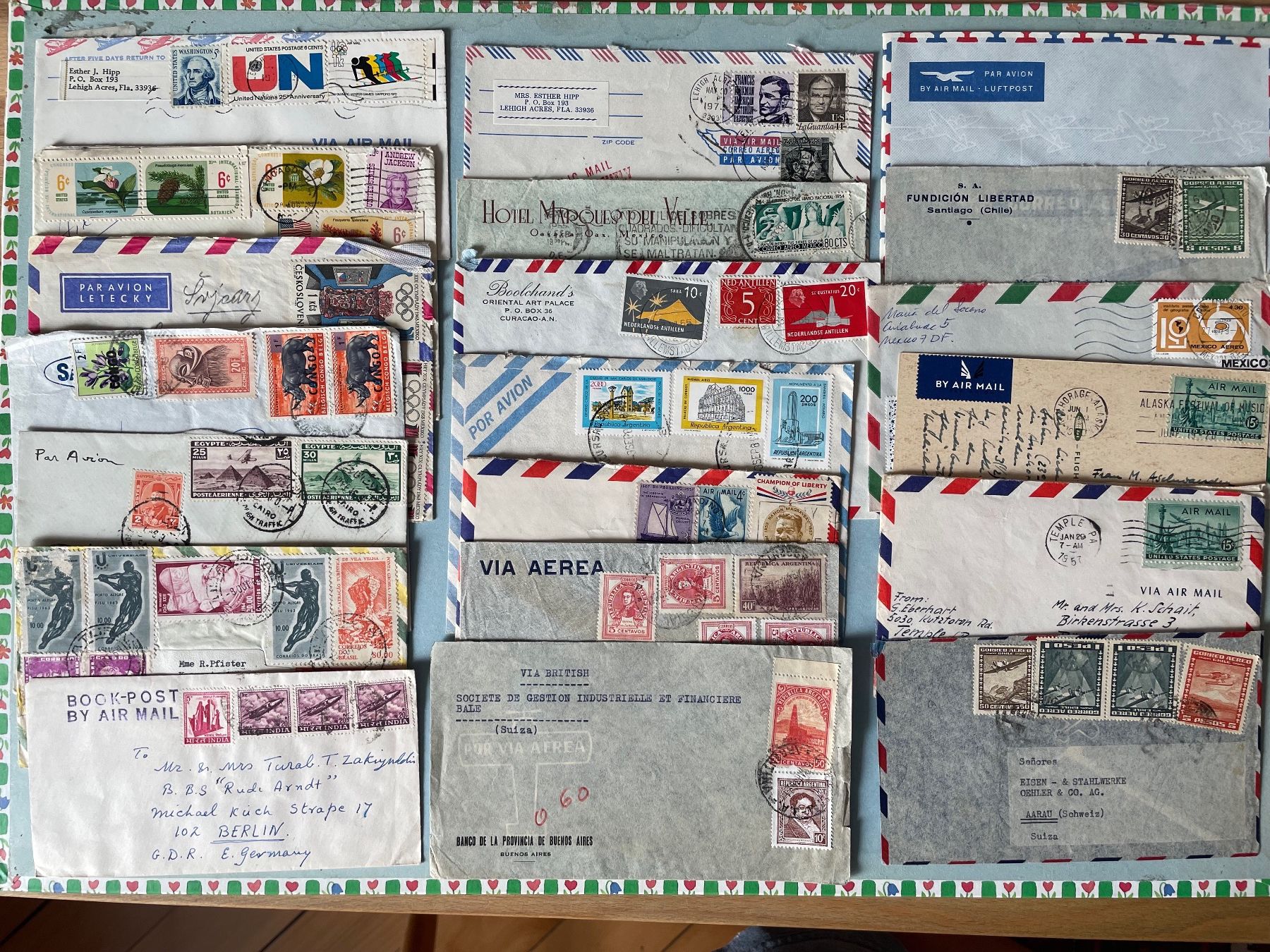 Tutti i francobolli: 81x Luftpost / Air Mail Bedarfs-Post ganze Welt – Usato da Zürich venduto da stzepp 2
