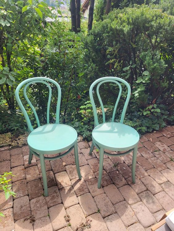 2 türkise GartenBistrostühle von IKEA Kaufen auf Ricardo