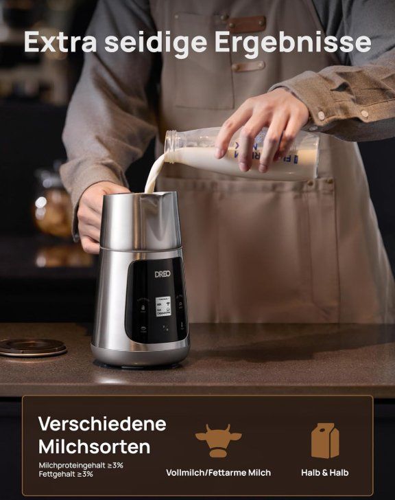Appareils de cuisine: Dreo BaristaMaker Milchaufschäumer / Milchschäumer – D'occasion à Neuhaus SG par LENZ30 3