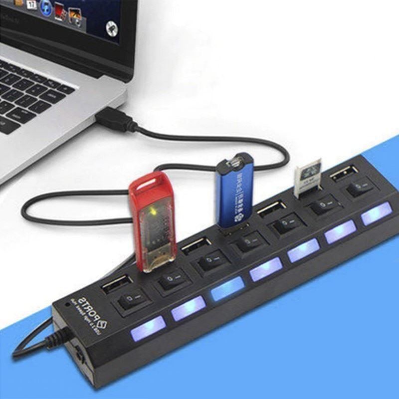 Hub & Switch: HUB USB à 7 ports – Nuovo e nell'imballaggio originale da Delémont venduto da musica1948