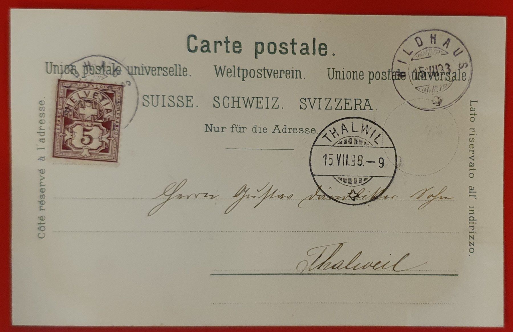 Ansichtskarten: Gruss aus Wildhaus 1898 – Gebraucht aus Kreuzlingen von Rschweiz1 1