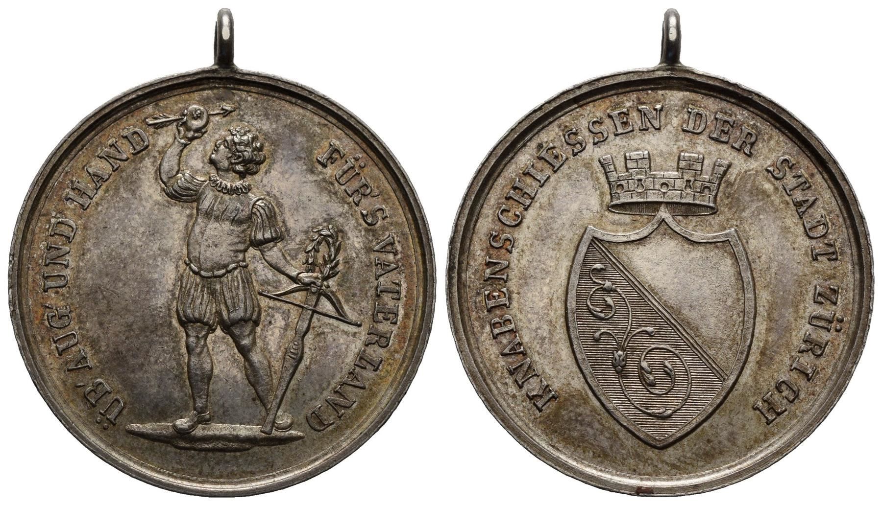 Medaillen: ZH Knabenschiessen Ri:1933b /527/ – Gebraucht aus Trimbach von Solothurn1