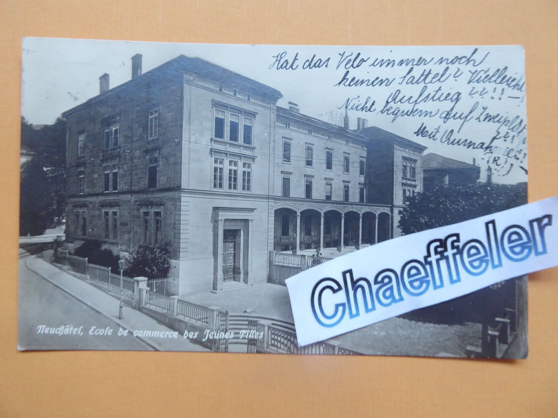 Cartes postales: 1931 Neuchatel, Ecole de commerce des – D'occasion à Zürich par Chaeffeler