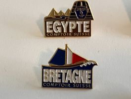 2 Pin Comptoir Suisse Egypte Bretagne