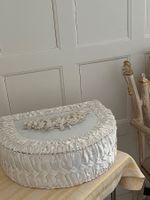Gr. Schachtel/Koffer Hochzeit Truhe Stoff Box