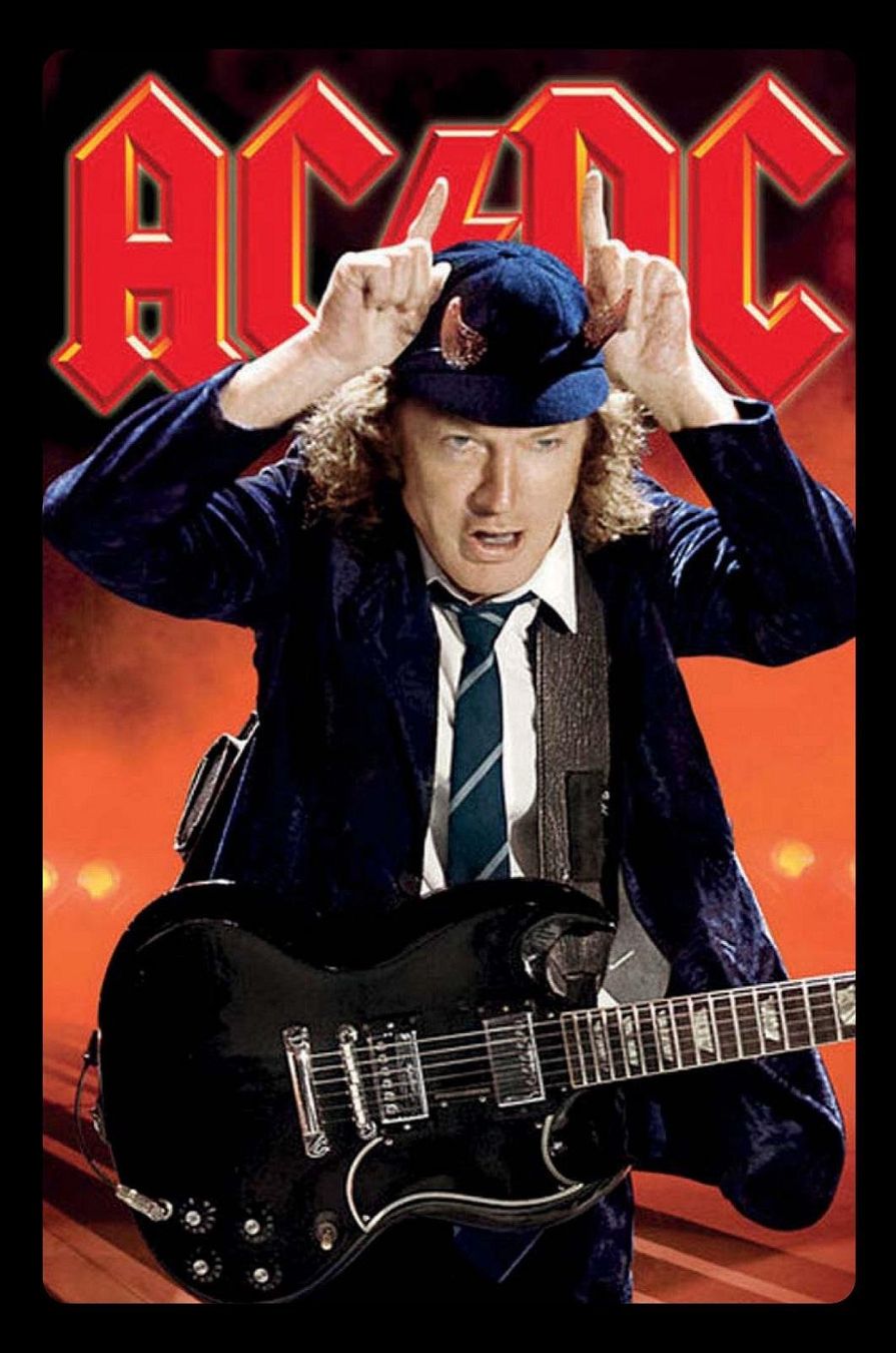 Insegne: Blechschild-AC/DC-ANGUS YOUNG – Nuovo e nell'imballaggio originale da Rupperswil venduto da big-one-sale