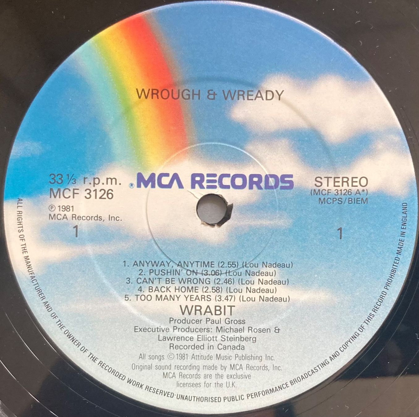 Vinyles: WRABIT - WROUGH & WREADY – D'occasion à Poliez-Pittet par Newtown-Records 2