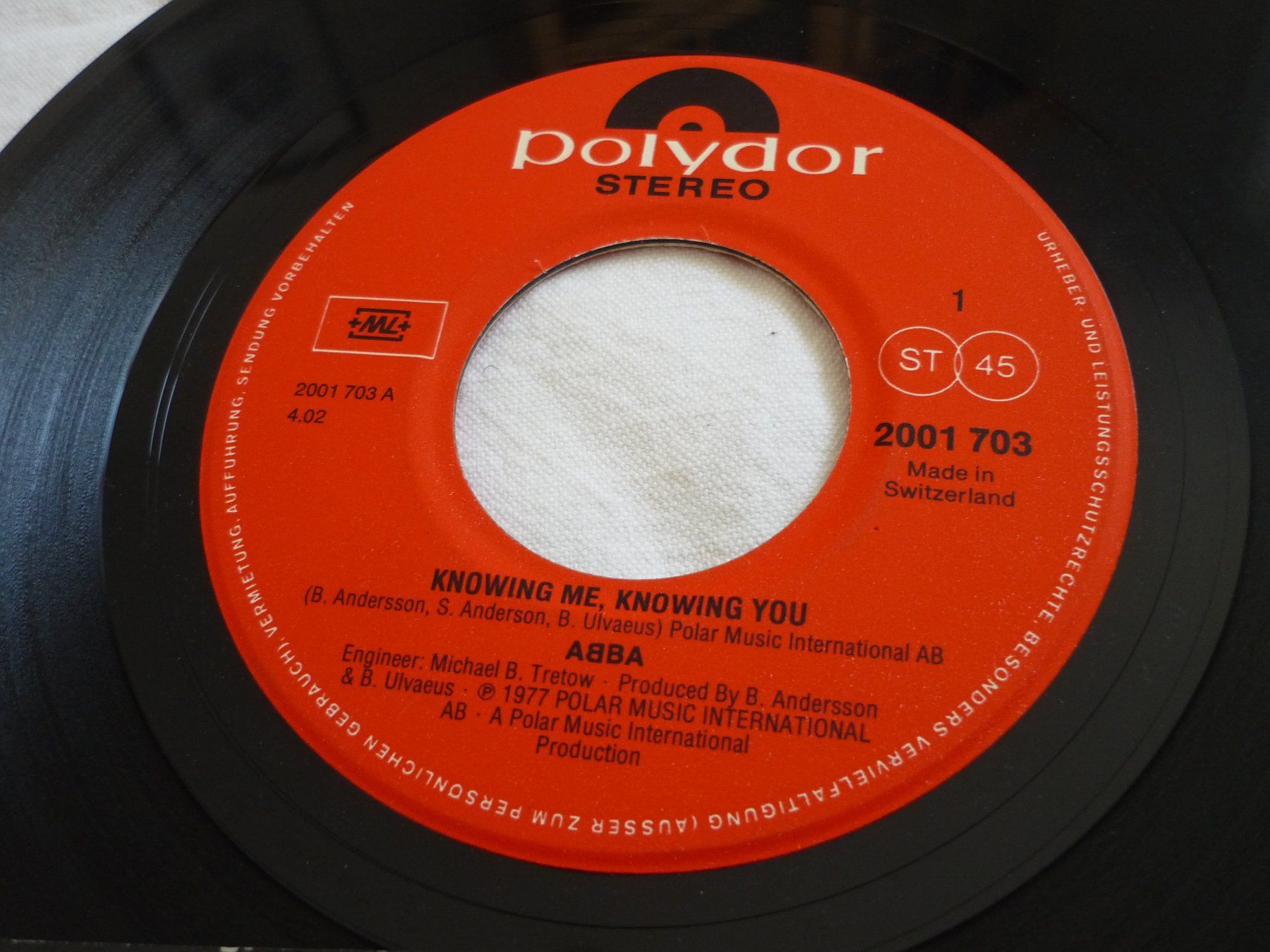 Schallplatten: 7" Single - Abba - knowing me knowing you – Gebraucht aus Beringen von Flatretriever 1