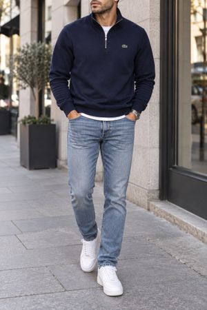 SWEAT-SHIRT LACOSTE BLEU MARINE