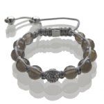 Shamballa Armband graulila/silber - Neu