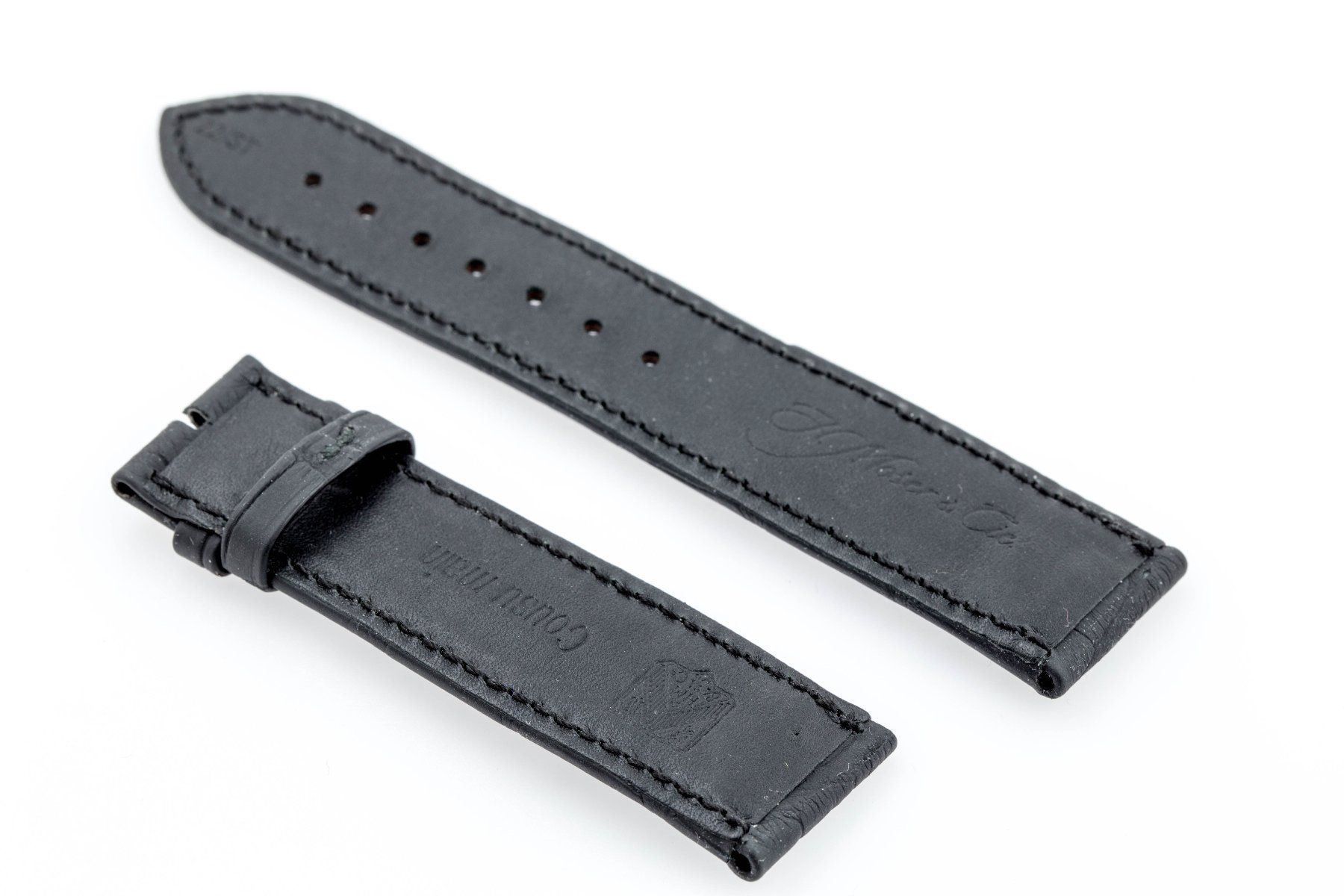Bracciali & Braccialetti: H.Moser & Cie. black leather strap 22mm – Nuovo (secondo la descrizione) da Epalinges venduto da bracelet123 1