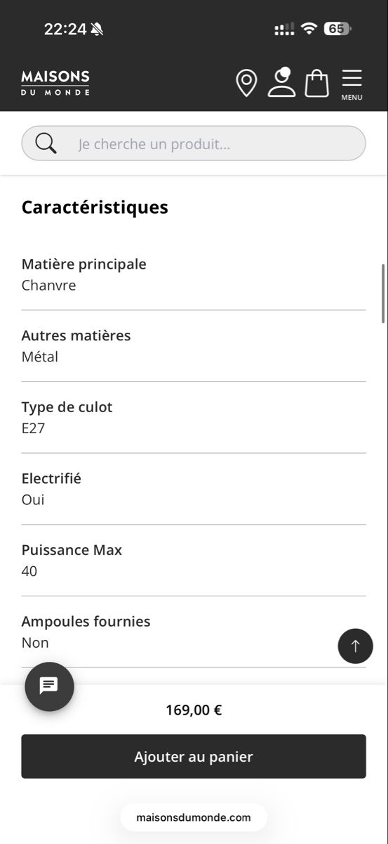 Maisons du monde Lampen: Lampe Maison du Monde – Neu (gemäss Beschreibung) aus Posieux von cle_lm72 3