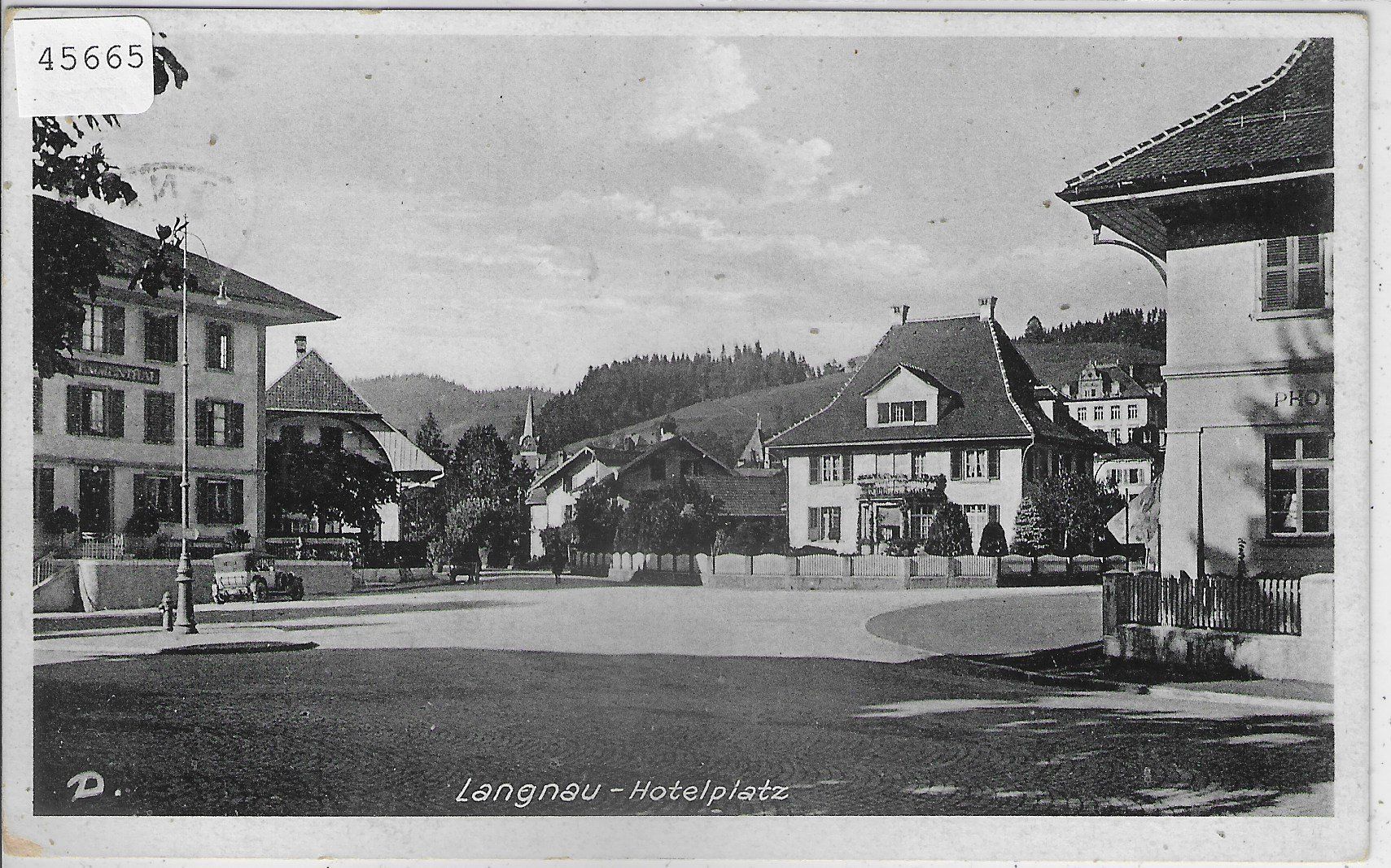Cartoline postali: Langnau - Hotelplatz – Usato da Ettingen venduto da Kartenplanet