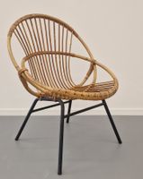 MCM Vintage Design, Korbstuhl, Sessel, Rattan, 1960er-Jahre