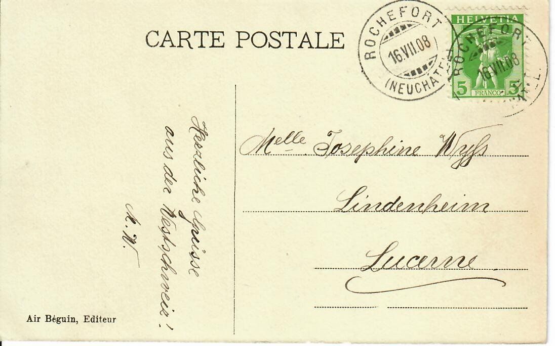 Cartes postales: Rochefort 1908 – D'occasion à Hochdorf par Ziegel-16 1
