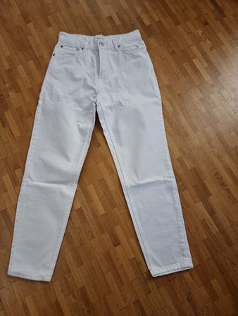 Pantalon jean femme blanc Mango 