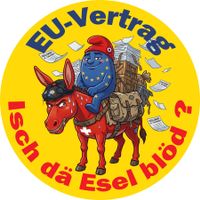 Aufkleber "Isch dä Esel blöd ?" dm: 10cm PVC