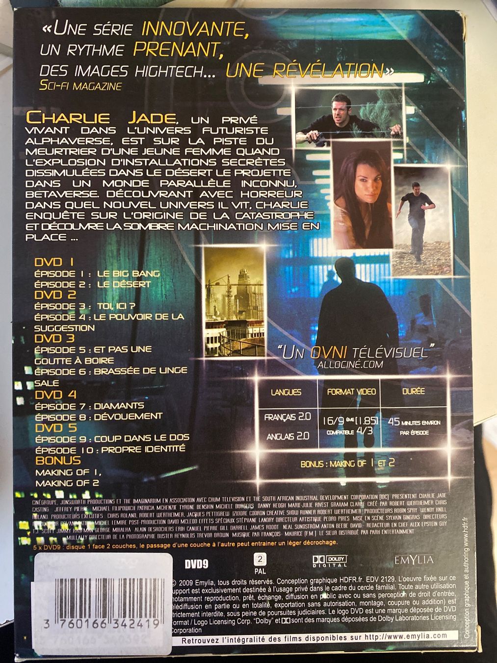 Tutti i DVDs: Charlie Jade - Saison 1 - DVD – Usato da Le Brassus venduto da cinema13 2