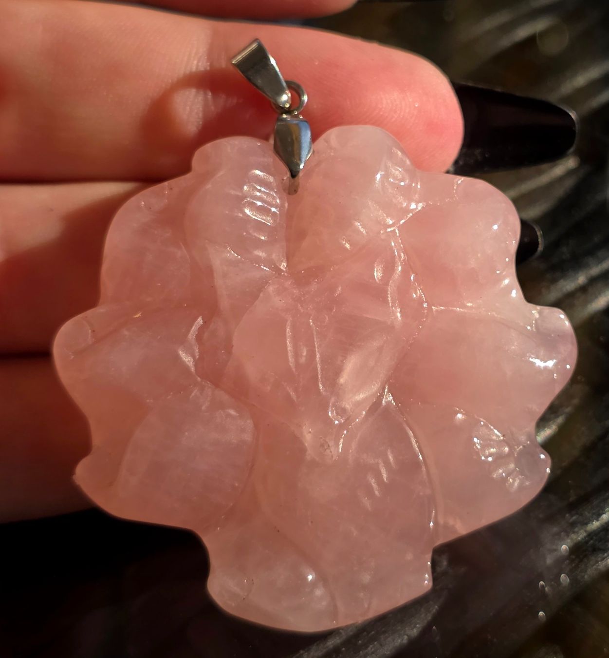 Mineralien & Heilsteine: Madagaskar Rosenquarz Fuchs Anhänger – Neu und originalverpackt aus Matzingen von Shay_Crystalz 1