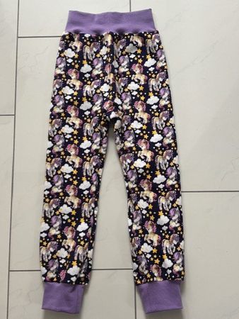 Sweat Pumphose Mitwachshose mit Einhorn Gr. 116/122 Neu
