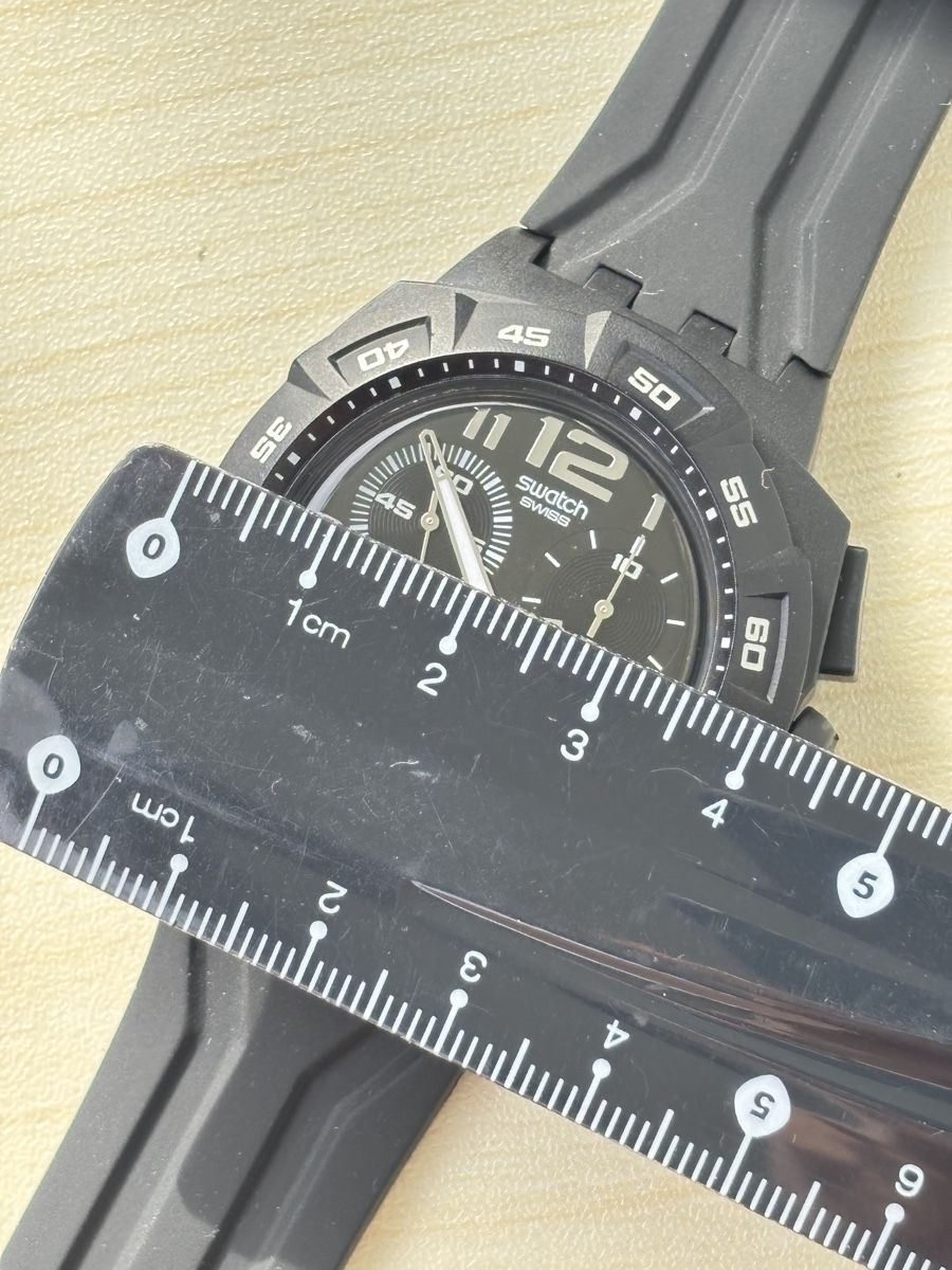Swatch Uhren: Swatch Chronograph schwarz gebraucht – Gebraucht aus Grenchen von chththl 2