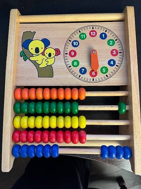 Giochi: Rechenrahmen aus Holz mit Uhr – Usato da Villmergen venduto da schmondex123