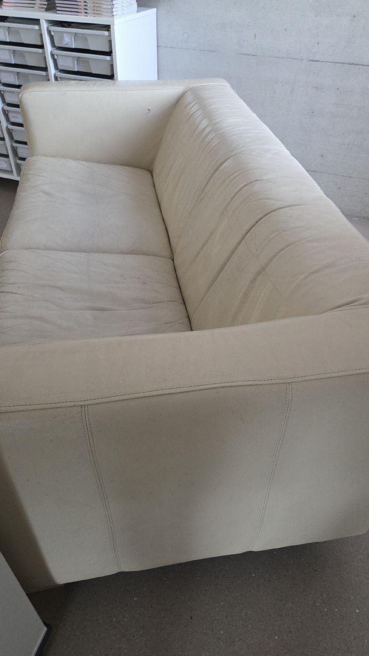 Divani: Kunstledersofa Creme – Usato da Münsingen venduto da slieus 2